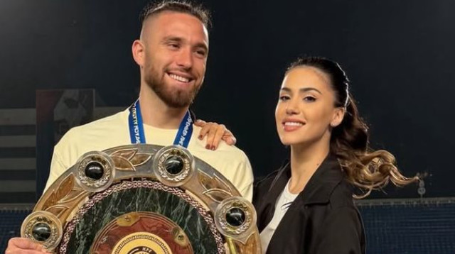 עופרי ארד ואשתו שני (צילום: מסך, אינסטגרם)