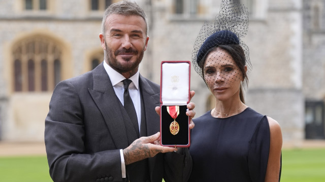 דיוויד וויקטוריה בקהאם (צילום: Andrew Matthews - Pool/Getty Images)