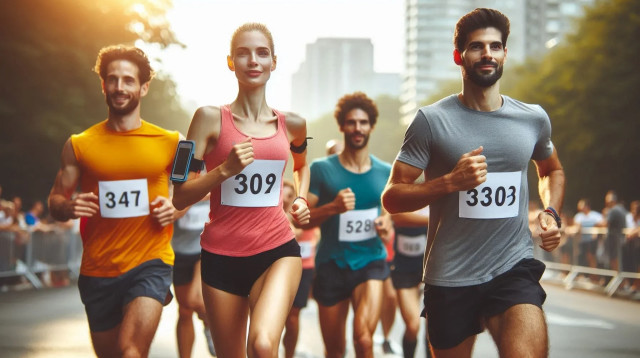 מירוץ ריצה (צילום: AI)