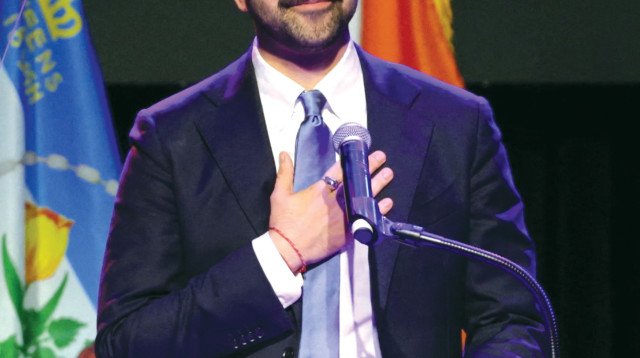 זוהראן ממדאני בנאום הניצחון שלו (צילום: רויטרס)