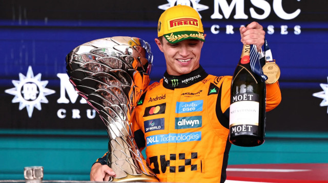 לנדו נוריס נהג קבוצת מקלארן, פורמולה 1 (צילום: רויטרס)