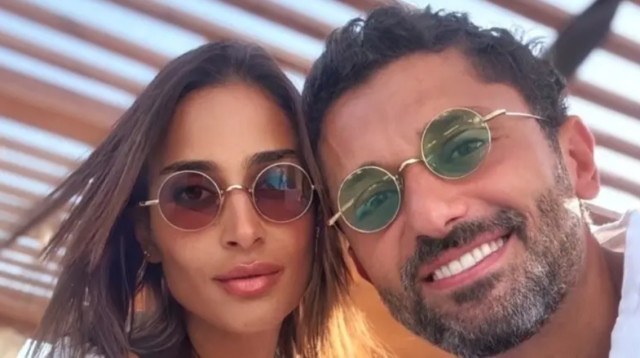 קרים מחמוד עבד אל-עזיז ואשתו (צילום: צילום מסך אינסטגרם)