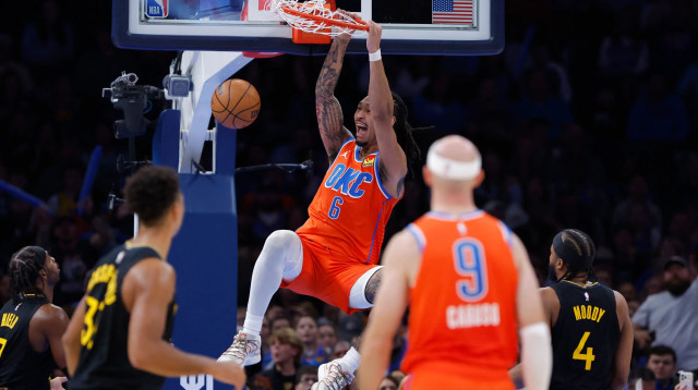 שחקן אוקלהומה סיטי ת'אנדר, ג'יילין וויליאמס (צילום: רויטרס)