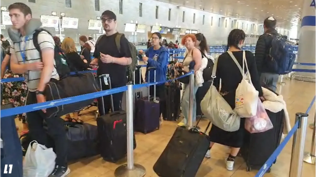 תנועת נוסעים בנתב"ג לאחר הפסקת האש, 25 ביוני 2025 (צילום: ראובן קסטרו)