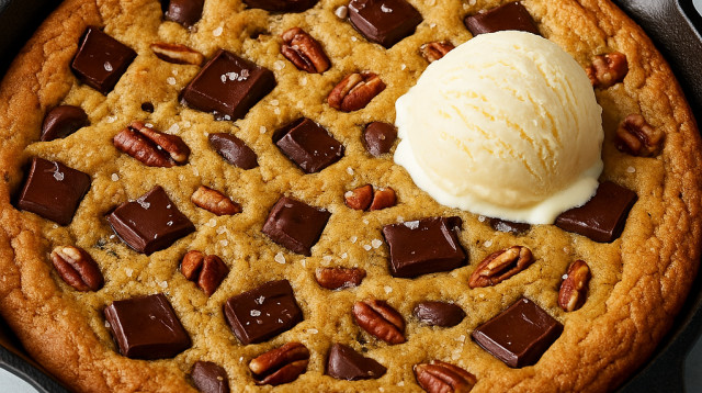 עוגיית שוקולד במחבת (צילום: AI)