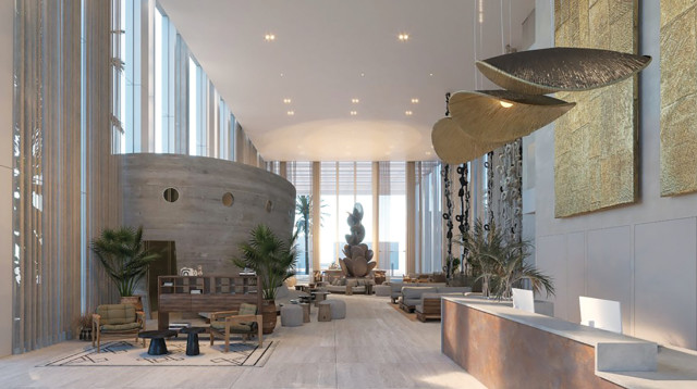 מבט לקבלת האורחים מלון איסלה בראון (צילום: תומאס בלגולה)