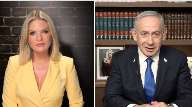 ראש הממשלה בנימין נתניהו בראיון לכתבת האוסטרלית ארין מולן (צילום: צילום מסך)