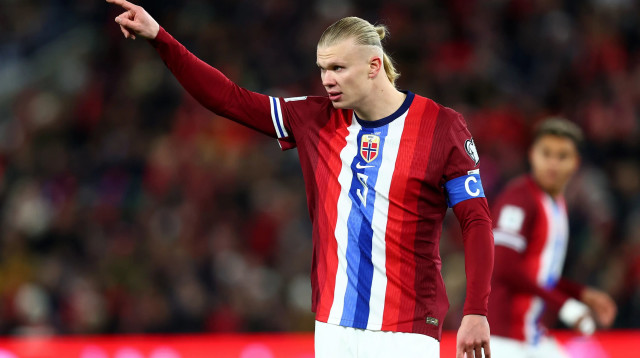 שחקן נבחרת נורבגיה, ארלינג הולאנד (צילום: GettyImages, Joern Pollex - UEFA)