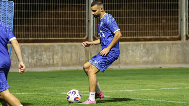 מחמוד ג'אבר, אימון נבחרת ישראל (צילום: לילך וייס רוזנברג)