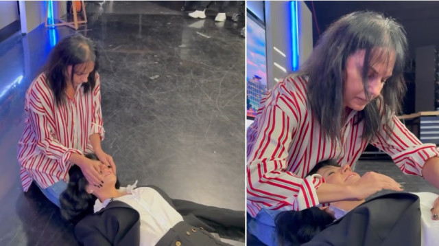 דנה רון בעת ההתקף (צילום: מתוך האינסטגרם)