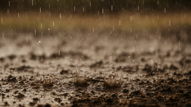 גשם ניתז על אדמה רטובה. ריח החיים חוזר (צילום: מעריב אונליין)