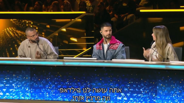 שירי מימון ואיתי לוי מתווכחים, "הכוכב הבא לאירוויזיון" (צילום: צילום מסך ערוץ 12)