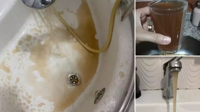 מי בוץ בברזים בטורקיה (צילום: צילום מסך רשת X)