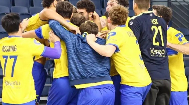 מכבי תל אביב בכדוריד (צילום: אתר רשמי, אגם לוי, באדיבות מכבי תל אביב)