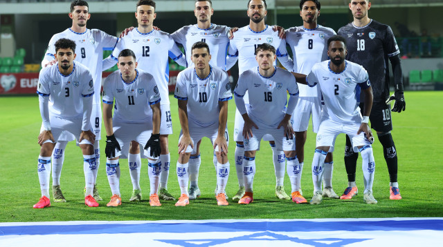 שחקני נבחרת ישראל (צילום: ההתאחדות לכדורגל)