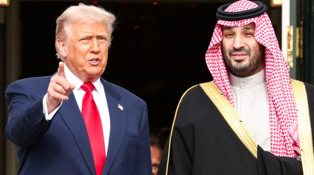 דונלד טראמפ, מוחמד בן סלמאן (צילום: REUTERS/Kevin Lamarque)