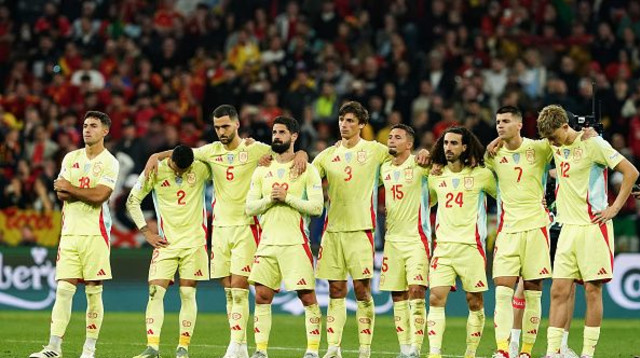 שחקני נבחרת ספרד (צילום: Gettyimages)