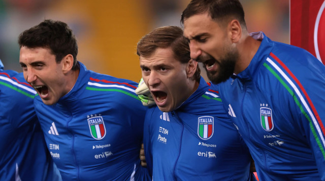 שחקני נבחרת איטליה, ג'אנלואיג'י דונארומה, ניקולו בארלה, אנדראה קמביאזו (צילום: GettyImages, Jonathan Moscrop)