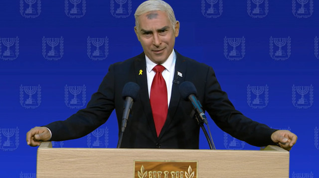 בנימין נתניהו בארץ נהדרת (צילום: צילום מסך ערוץ 12)