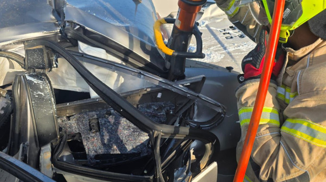 תאונה בכביש 85 (צילום: אורי כהן,כב"ה צפון)