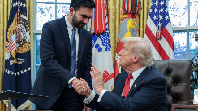 זוהרן ממדאני ודונלד טראמפ (צילום: REUTERS/Jonathan Ernst)