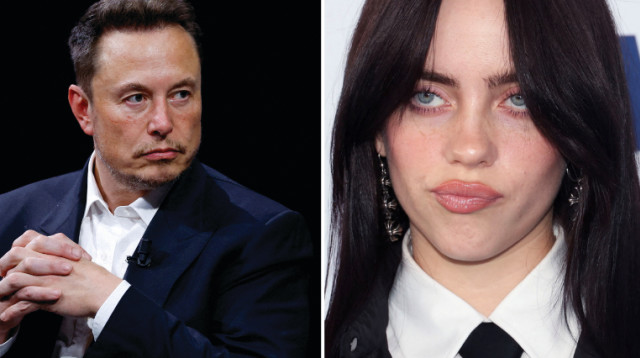 אילון מאסק ובילי אייליש (צילום: רויטרס)