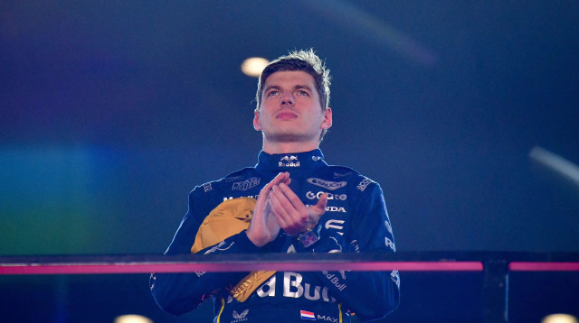 מקס ורשטאפן אחרי הניצחון במירוץ לאס וגאס (צילום: רויטרס)