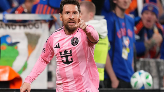 שחקן אינטר מיאמי ליאונל מסי (צילום: GettyImages, Jeff Dean)