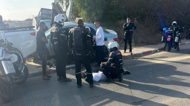 זירת האירוע (צילום: דוברות המשטרה)