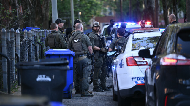 הירי בסמוך לבית הלבן  (צילום: BRENDAN SMIALOWSKI/AFP via Getty Images)