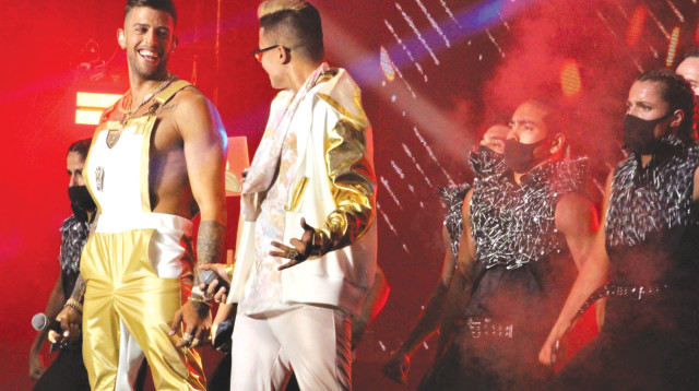 סטטיק ובן אל בהופעה (צילום: דנה למברגר)