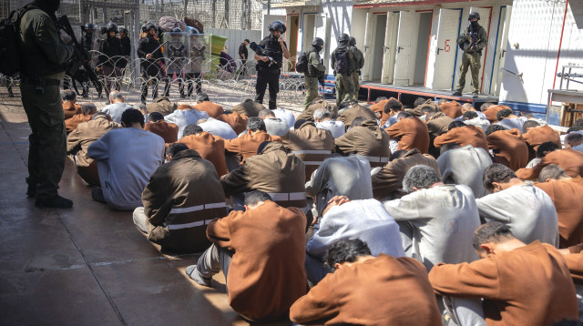 מעצר של אסירים ביטחוניים ומחבלי נוחבה, פברואר 2024 (צילום: חיים גולדברג פלאש 90)