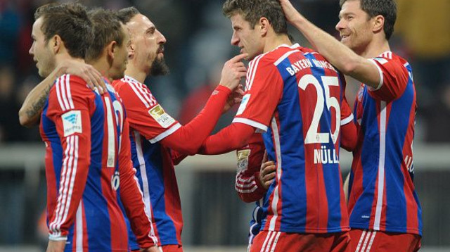 שחקני באיירן מינכן, 2014 (צילום: Gettyimages)