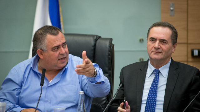 ישראל כ"ץ, דוד ביטן (צילום: יונתן זינדל, פלאש 90)