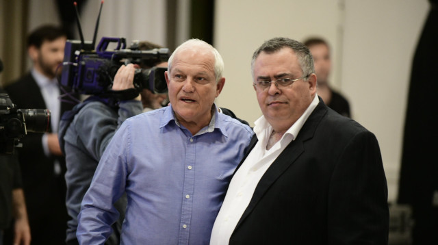 דוד ביטן וחיים כץ (צילום: תומר ניוברג, פלאש 90)