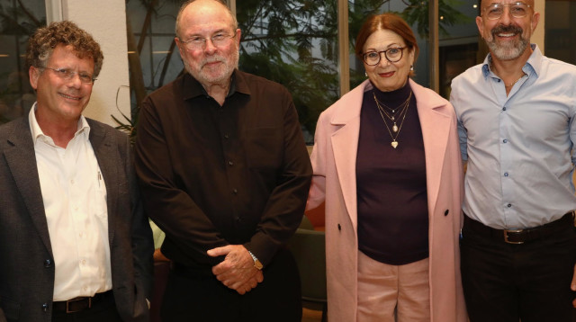 ישי בלנק, אסתר חיות, יורם דנציגר ויצחק עמית (צילום: יעל צור)