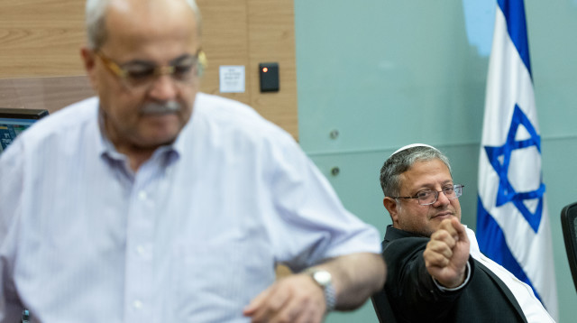 אחמד טיבי, איתמר בן גביר (צילום: חיים גולדברג, פלאש 90)