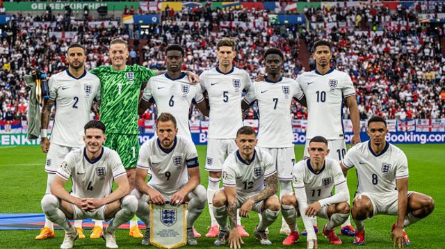 שחקני נבחרת אנגליה (צילום: Edith Geuppert - GES Sportfoto / Contributor)