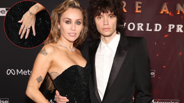 מיילי סיירוס (צילום: מרכזי: Jesse Grant/Getty Images , עיגול: VALERIE MACON / AFP via Getty Images)