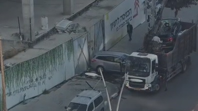 נהג משאית מועך רכבים (צילום: רשתות חברתיות, שימוש לפי סעיף 27 א')