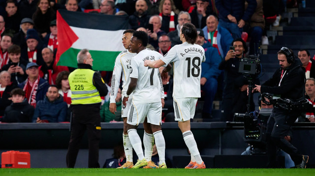 שחקני ריאל מדריד, קיליאן אמבפה, ויניסיוס (צילום: GettyImages, Quality Sport Images)