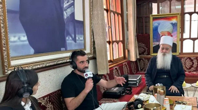 השייח' מוואפק טריף, מתראיין לרדיו צפון 104.5FM (צילום: רדיו צפון 104.5FM)