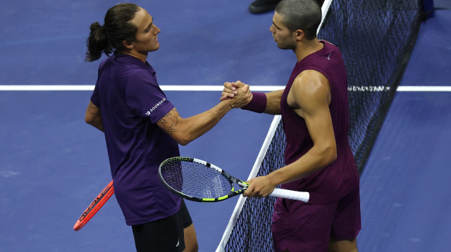 קרלוס אלקראס, מתיאה בלוצ'י, אליפות ארה"ב 2025 (צילום: GettyImages, Clive Brunskill)