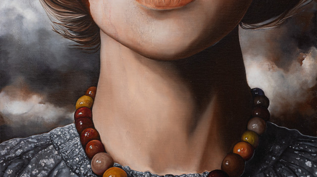 ענת בצר, רוּחַ, שמן על בד 35x35 ס"מ, 2025 (צילום: אלעד שריג)