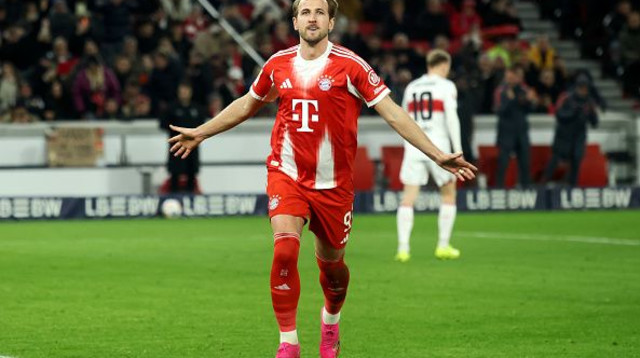 הארי קיין חוגג (צילום: Alex Grimm / Staff)