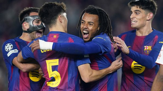 שחקני ברצלונה חוגגים את הניצחון (צילום: Image Photo Agency / Contributor)