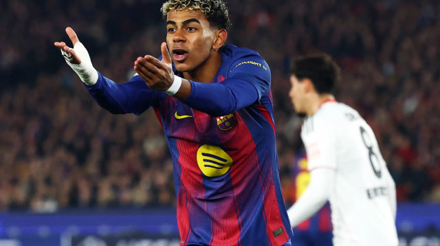 שחקן ברצלונה, לאמין ימאל (צילום: רויטרס)