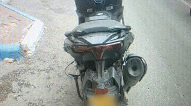 האופנוע שנגנב בגבעתיים (צילום: דוברות המשטרה)