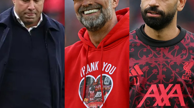 מוחמד סלאח, יורגן קלופ, ארנה סלוט (צילום: עיבוד תמונה, gettyimages)