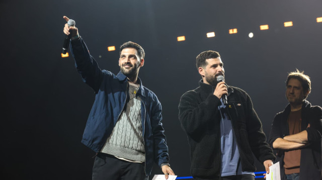 גלי וזיו ברמן במופע טרום הבכורה של פסטיגל (צילום: מרווה שרון)